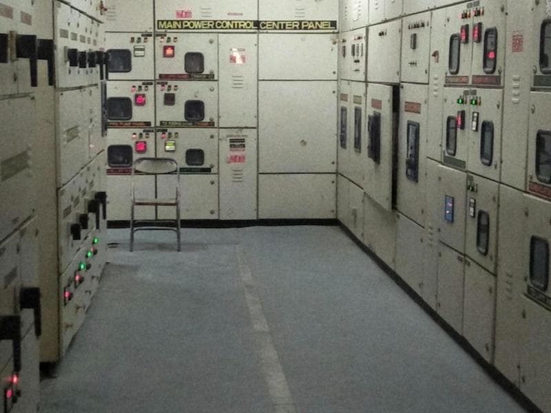 Electrical switchgear room in a commercial building